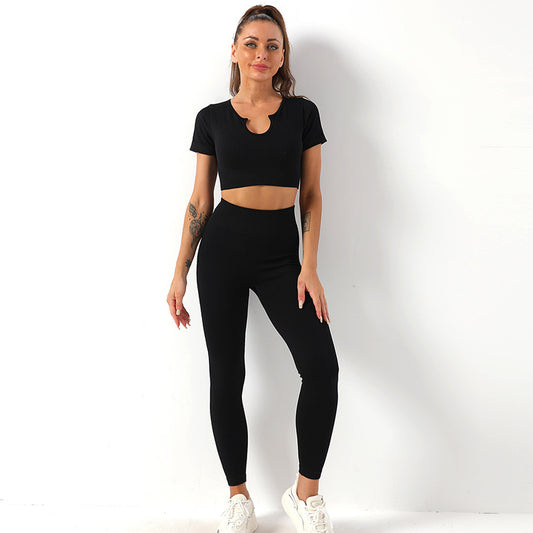 Thread yoga suit sports suit fitness pants