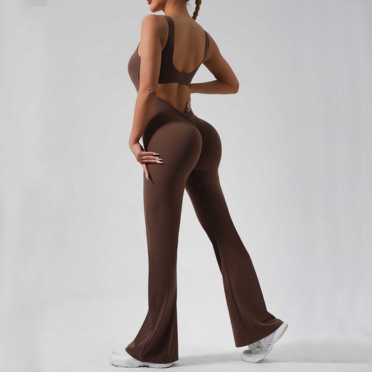 Women's outdoor running one-piece fitness suit