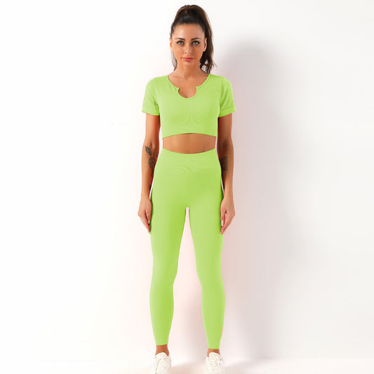Thread yoga suit sports suit fitness pants