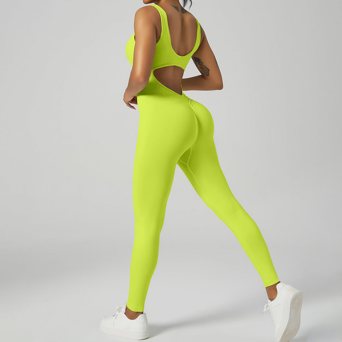 Ladies' beautiful back fitness and sports jumpsuit