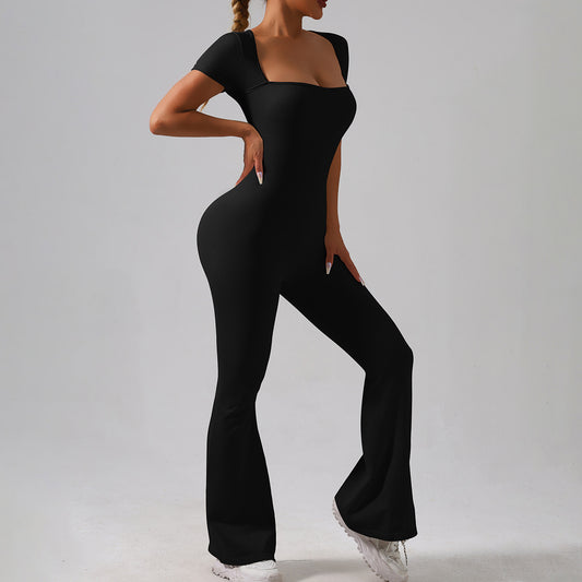 Women's slimming, abdominal tightening and slightly flared fitness wear