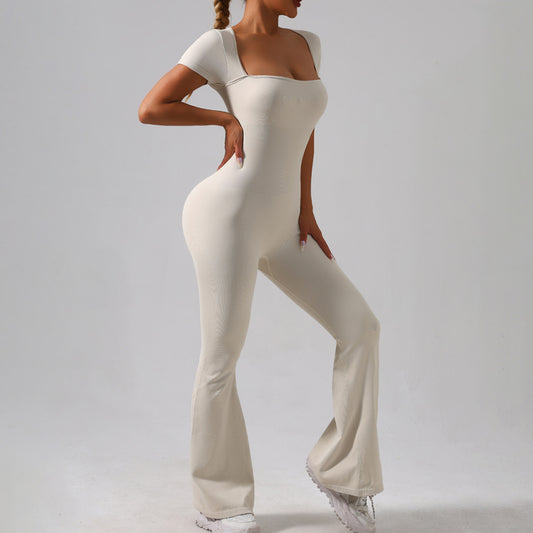 Women's slimming, abdominal tightening and slightly flared fitness wear